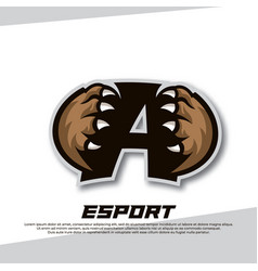 Claw Esport Logo Letter A Tiger Esport Logo Bear