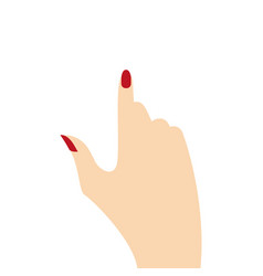 Index Finger Hand Red Manicure Flat