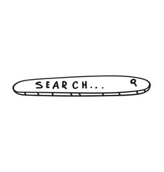 Search Bar Doodle Icon Hand Drawn Web Navigation