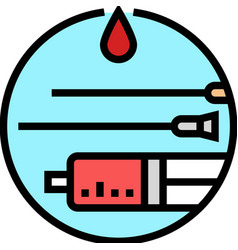 Sharing Needles Hiv Transmission Color Icon