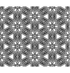 Abstract Black Floral Flower Seamless Pattern Tile