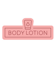 Bathroom Label Body Lotion Flat