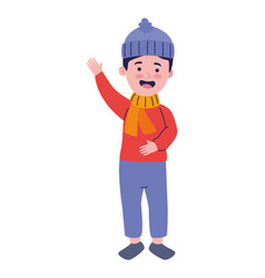 Little Boy Wearign Winter Clothes