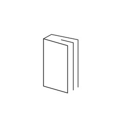 Half Open Book Icon Read Instruction Sign Thin