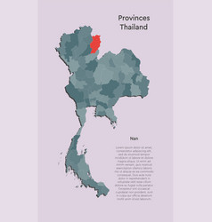 Map Country Thailand And Region Nan