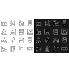 Set Line Train Ticket Railroad Crossing Railway