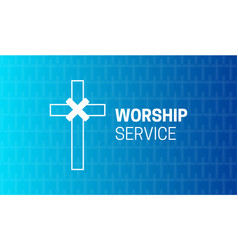 Christian Worship Service Background With Cross