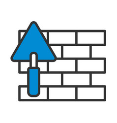 Icon Of Brick Wall With Trowel