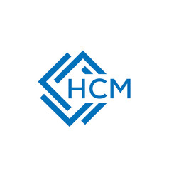 Hcm Letter Logo Design On White Background