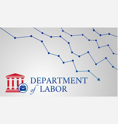 Us Department Of Labor Background With Arrows Down