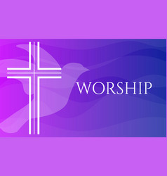 Worship Background With Cross And Pigeon