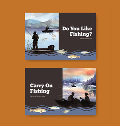 Facebook Template With Fishing Camp