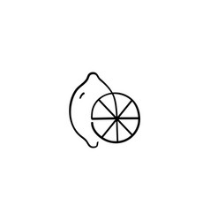 Lemon Line Style Icon Design