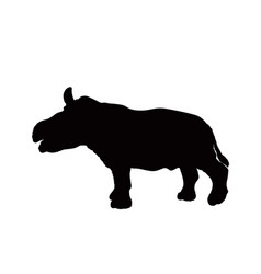 Rhinoceros Cub Silhouette