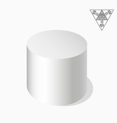 White Cylinder On A Background In Axonometry