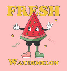 90s Fruit Funny Retro Groovy Cartoon Characters