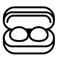 Contact Lens Case Icon Outline Style