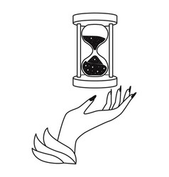 Hand With Hourglass Surreal Style