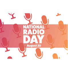 National Radio Day August 20 Holiday Concept