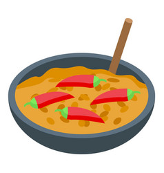 Bean Sauce Icon Isometric Food Cuisine