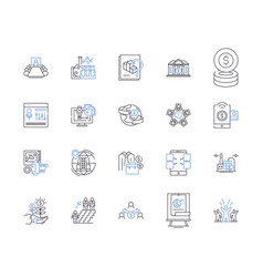 Business And Professions Outline Icons Collection