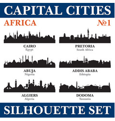 Capital Cities Silhouette Set Africa Part 1