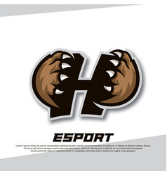 Claw Esport Logo Letter H Tiger Esport Logo Bear