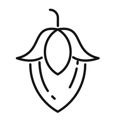 Organic Jojoba Icon Outline Plant Seed