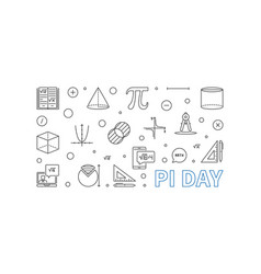 Pi Day Mathematical Constant Concept Line