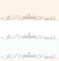 Chennai Hand Drawn Skyline