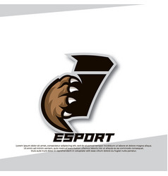 Claw Esport Logo Letter I Tiger Esport Logo Bear