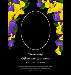 Funeral Card Template Condolence Frame