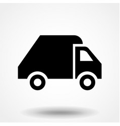 Garbage Truck Icon Silhouette Black Icon