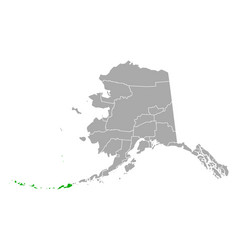 Map Aleutians West In Alaska