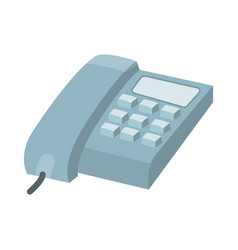 Office Phone Icon Flat On White Background