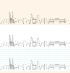 Dakar Hand Drawn Skyline