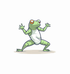 Frog Cartoon Character Isolated On White