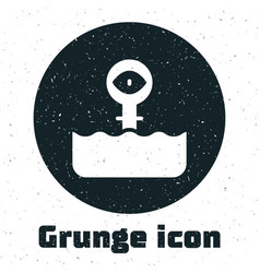 Grunge Periscope In The Waves Above The Water Icon