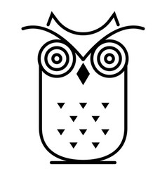 Spiral Eyes Owl Front Stroke