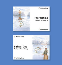 Facebook Template With Fishing Camp