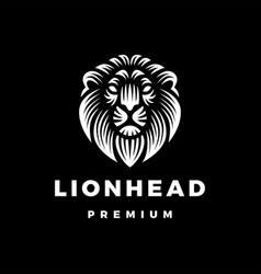 Lion Head Chiaroscuro Woodcut Logo Icon