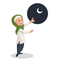 Muslim girl vector