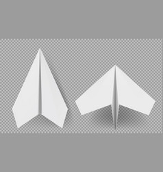 Set Of Fold Paper Airplane Inculde Side And Front