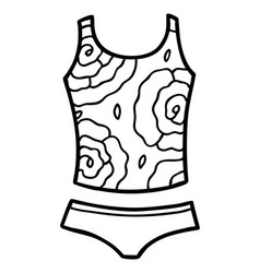 Coloring Book Tankini Women Swimsuit