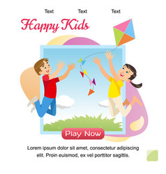 Concept Image Playing Happy Kids