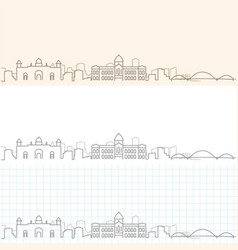 Dhaka Hand Drawn Skyline