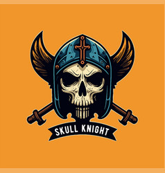 Knight Templar Crusaders Skull Head Logo