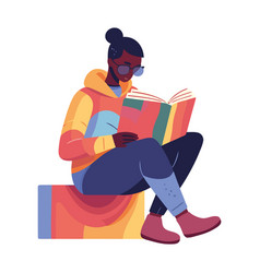 Young Woman Reading Book