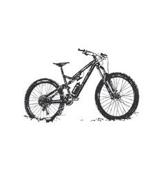 Bicycle Isolated On White Background In Sketch