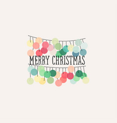 Elegant Christmas Card With Pastel Pom Pom Garland